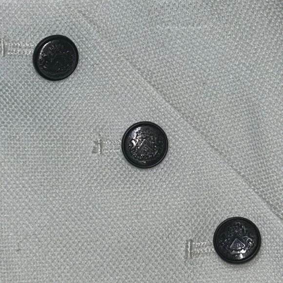 White House Black Market Skirt Double Rows Button Woven Fabric White Women’s 0 - Picture 11 of 13